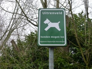 Hondenuitlaadveld bord